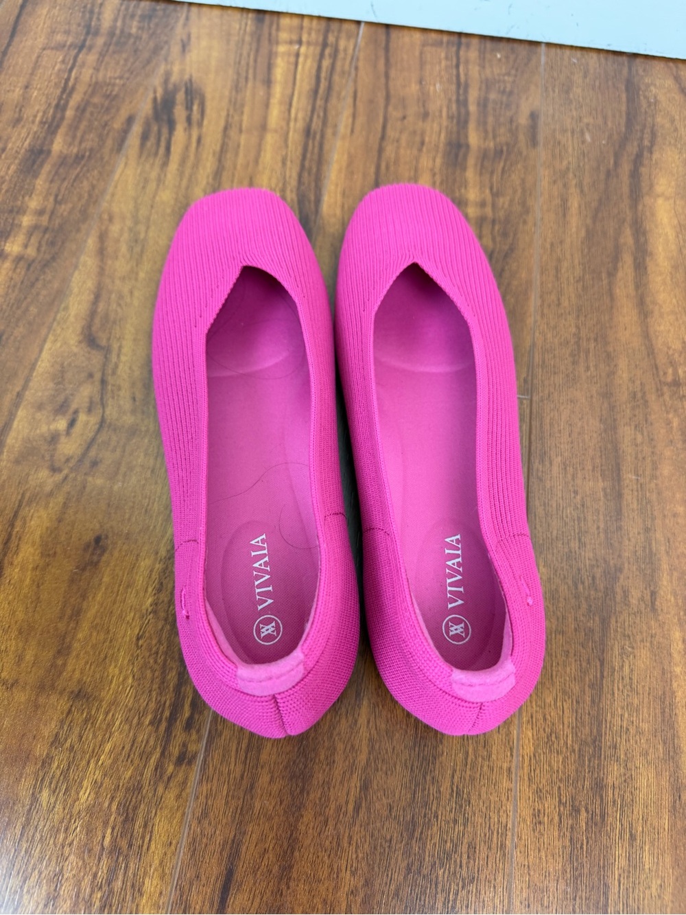 Vivaia Square Toe knit ballet flats size EU 39 US 8 Wide - Picture 6 of 7